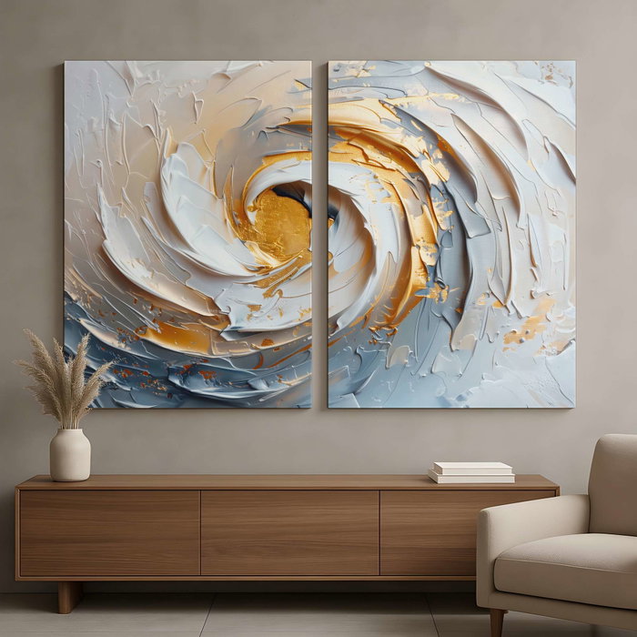 Wallity DEV7 Conjunto de Pinturas Decorativas en Lienzo Multicolor (2 Piezas)